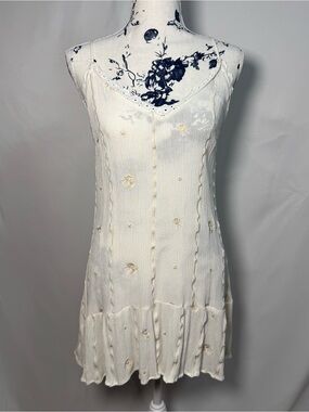 In Bloom Cream Lace-Trim Slip Top